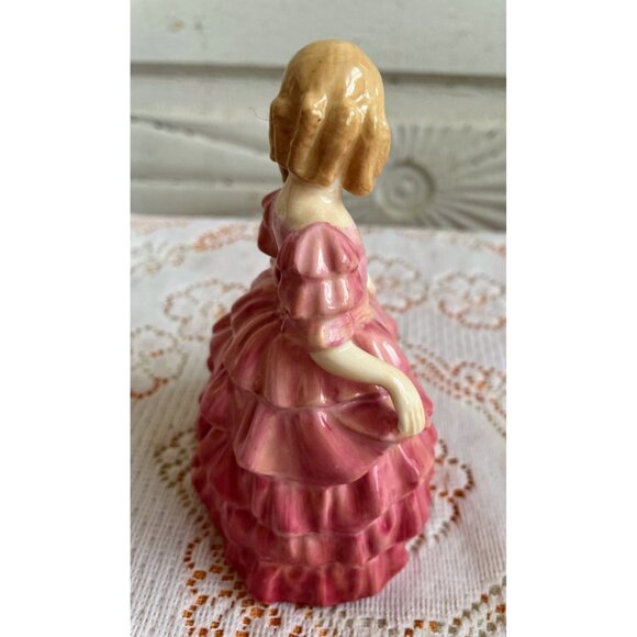 Vintage 1950s Royal Doulton "Rose" Porcelain Girl Ruffled Dress - Picture 8 of 11